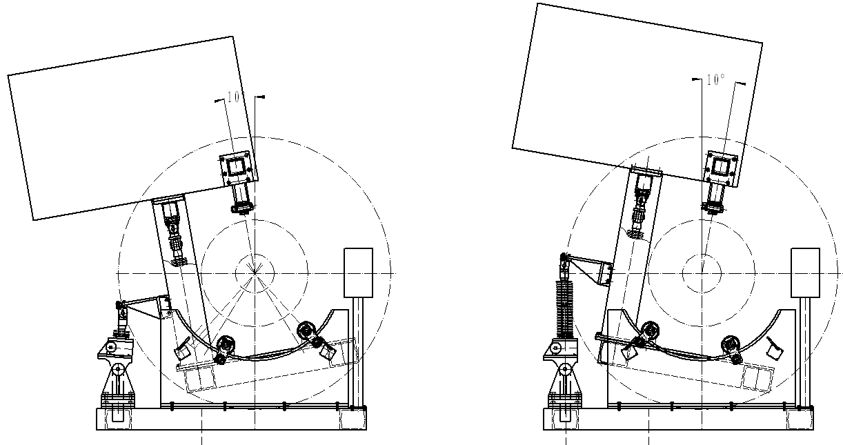 Adjusting device for pipe seam induction annealing