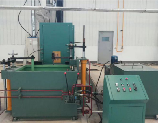 Universal hardening machine tool for horizontal shaft gear