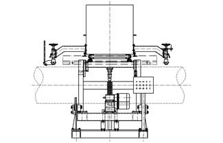 Adjusting device for pipe seam induction annealing